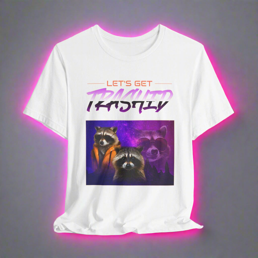 Let's Get Trashed Retro Raccoon Trash Panda Tee