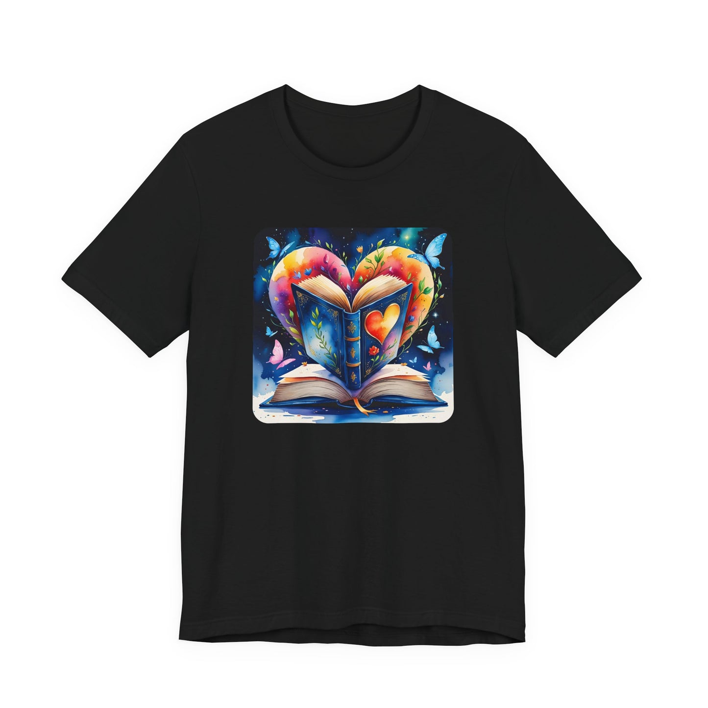 Colorful Book Heart Unisex Tee