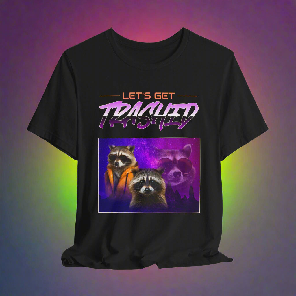 Let's Get Trashed Retro Raccoon Trash Panda Tee