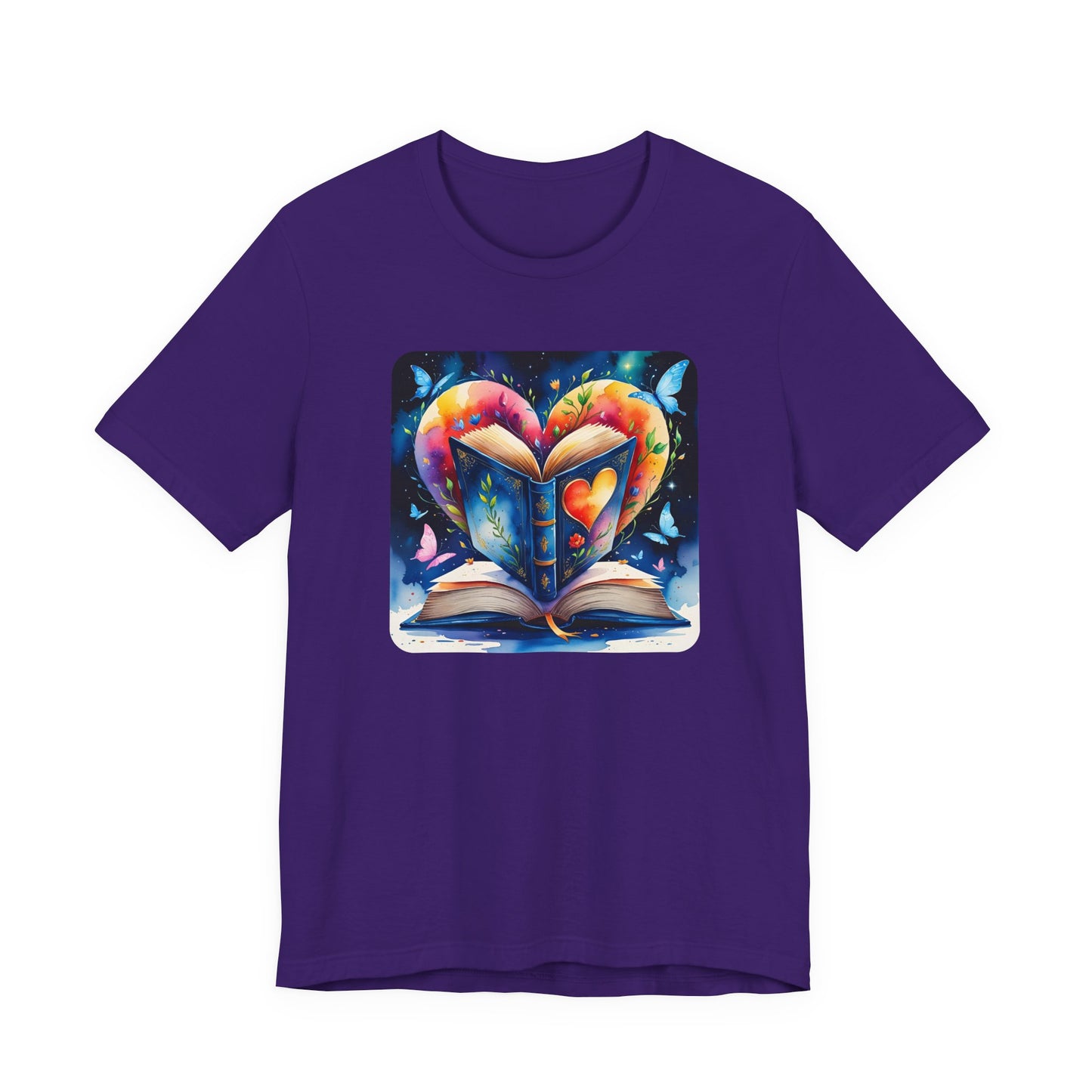 Colorful Book Heart Unisex Tee