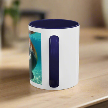Manatee Reading Book Coffee Mug