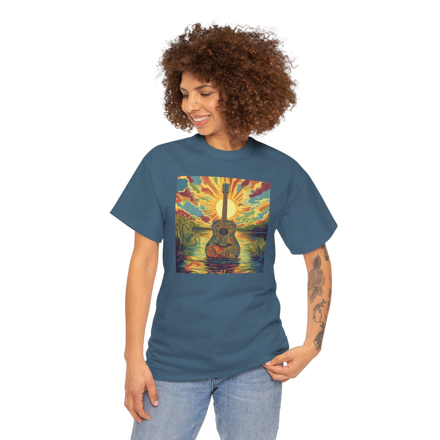 Psychedelic Guitar Unisex Tee for Music Lovers