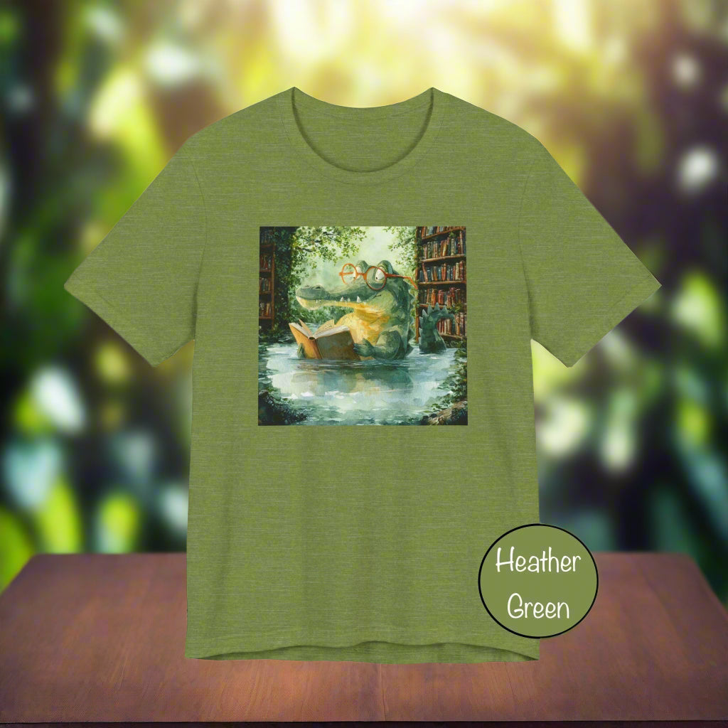 Alligator Reading Book T-Shirt