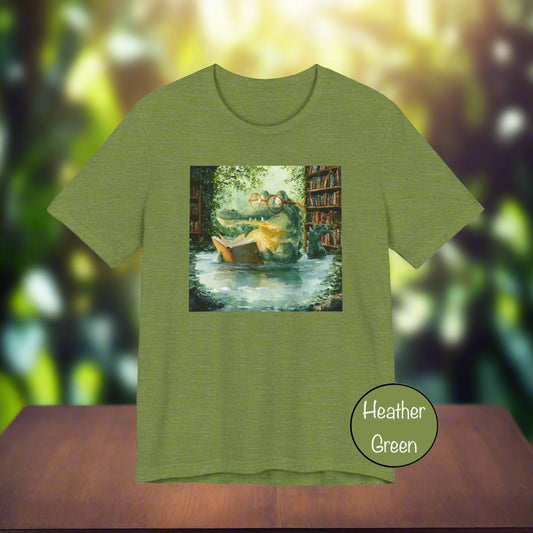 Alligator Reading Book T-Shirt