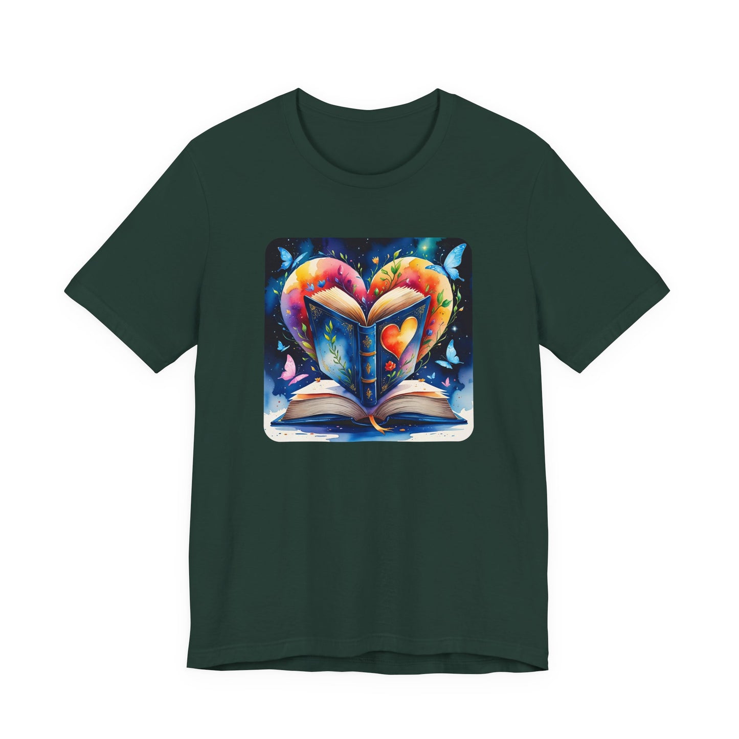 Colorful Book Heart Unisex Tee