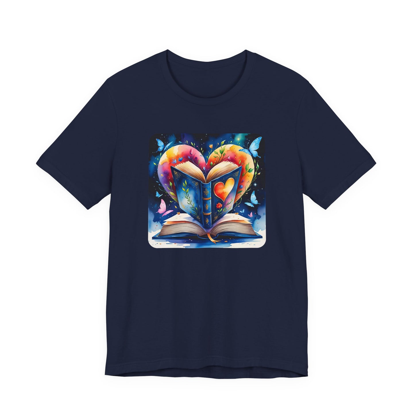 Colorful Book Heart Unisex Tee