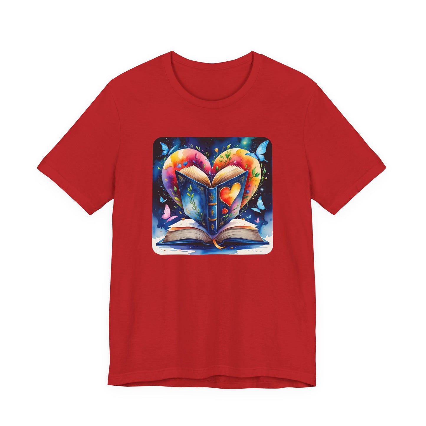 Colorful Book Heart Unisex Tee