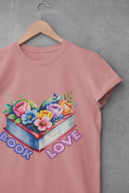 Floral Book Love Tee for Readers