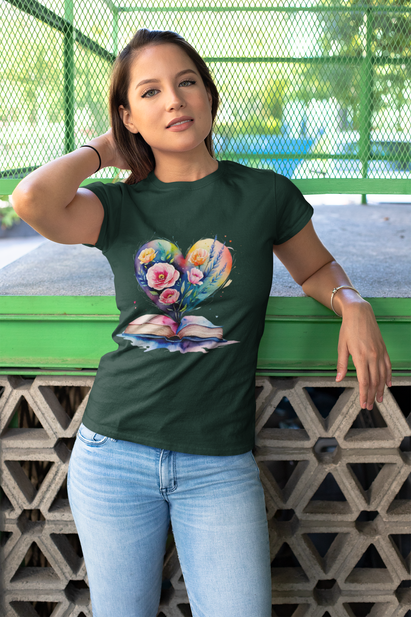 Floral Book Tee