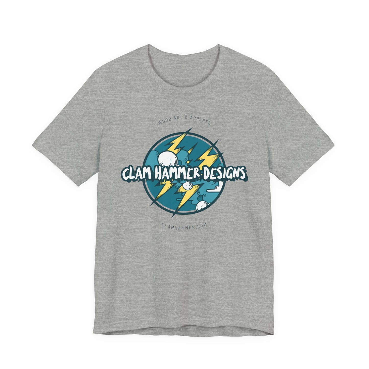 Clam Hammer Designs Official Electric Vibes Logo Tee