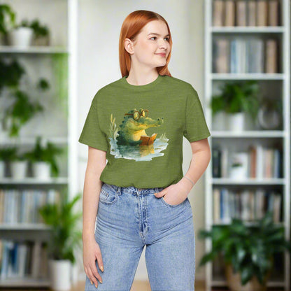 Crocodile Reading Book Tee