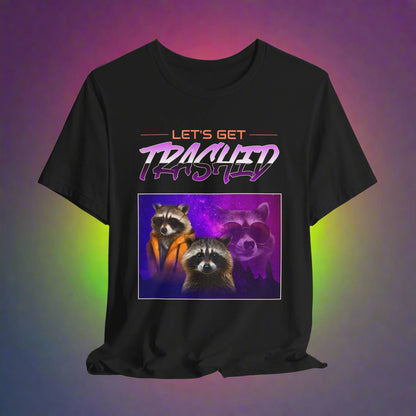 Let's Get Trashed Retro Raccoon Trash Panda Tee