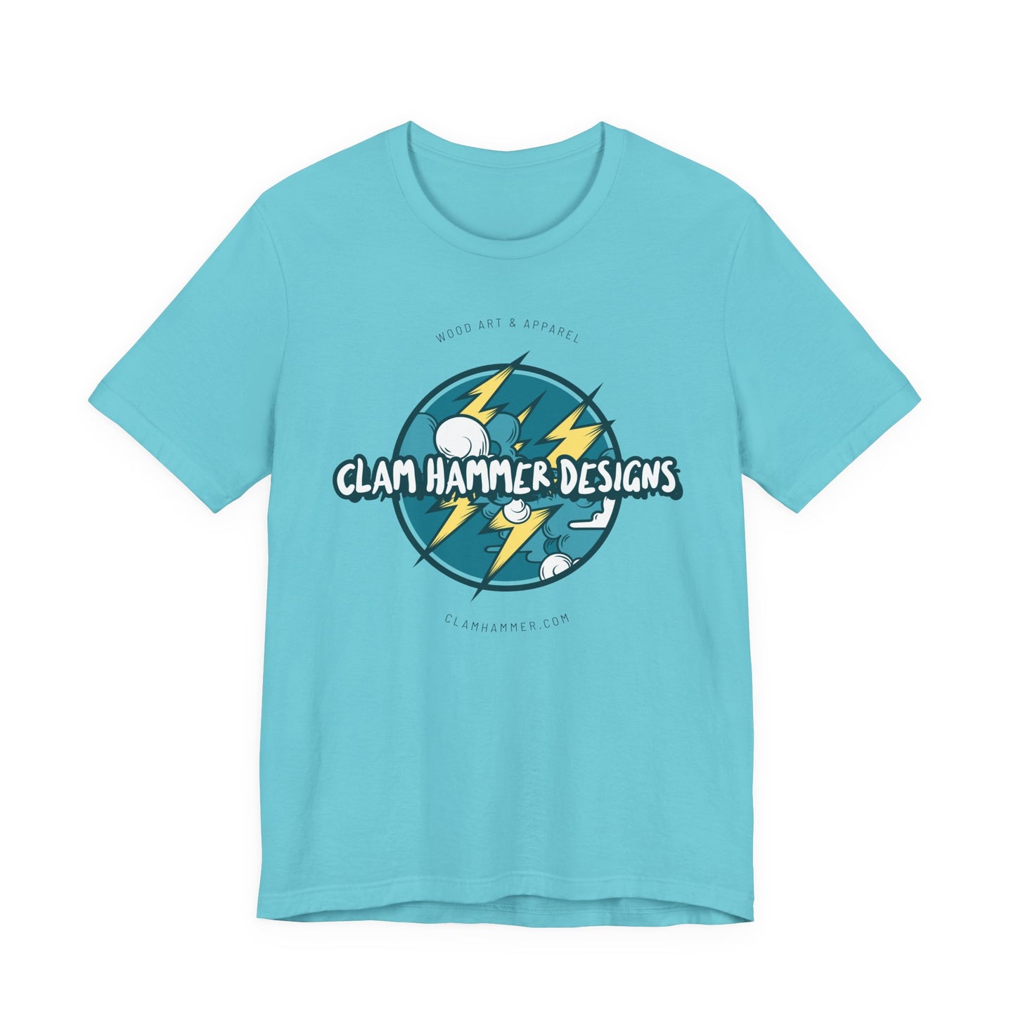 Clam Hammer Designs Official Electric Vibes Logo Tee