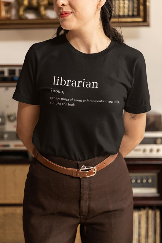 Funny Sarcastic Librarian Definition Tee Shirt