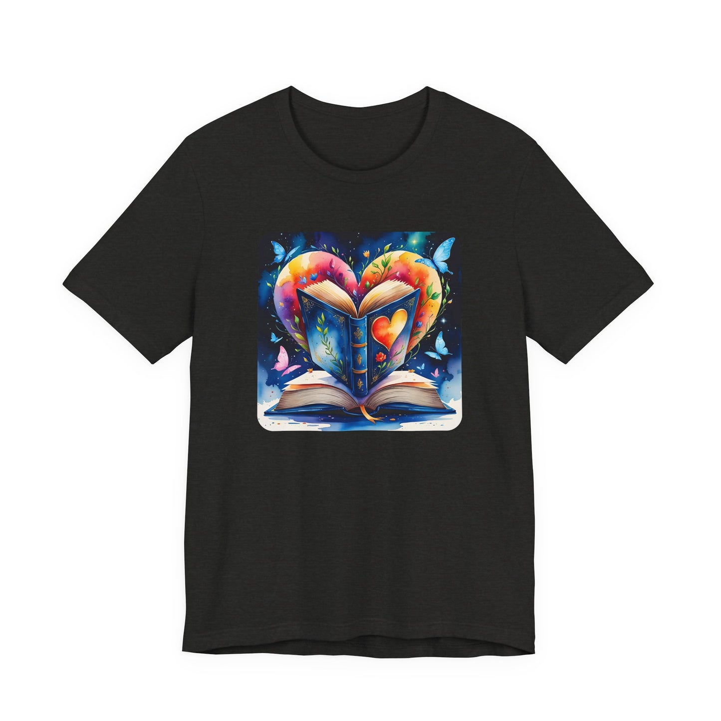 Colorful Book Heart Unisex Tee