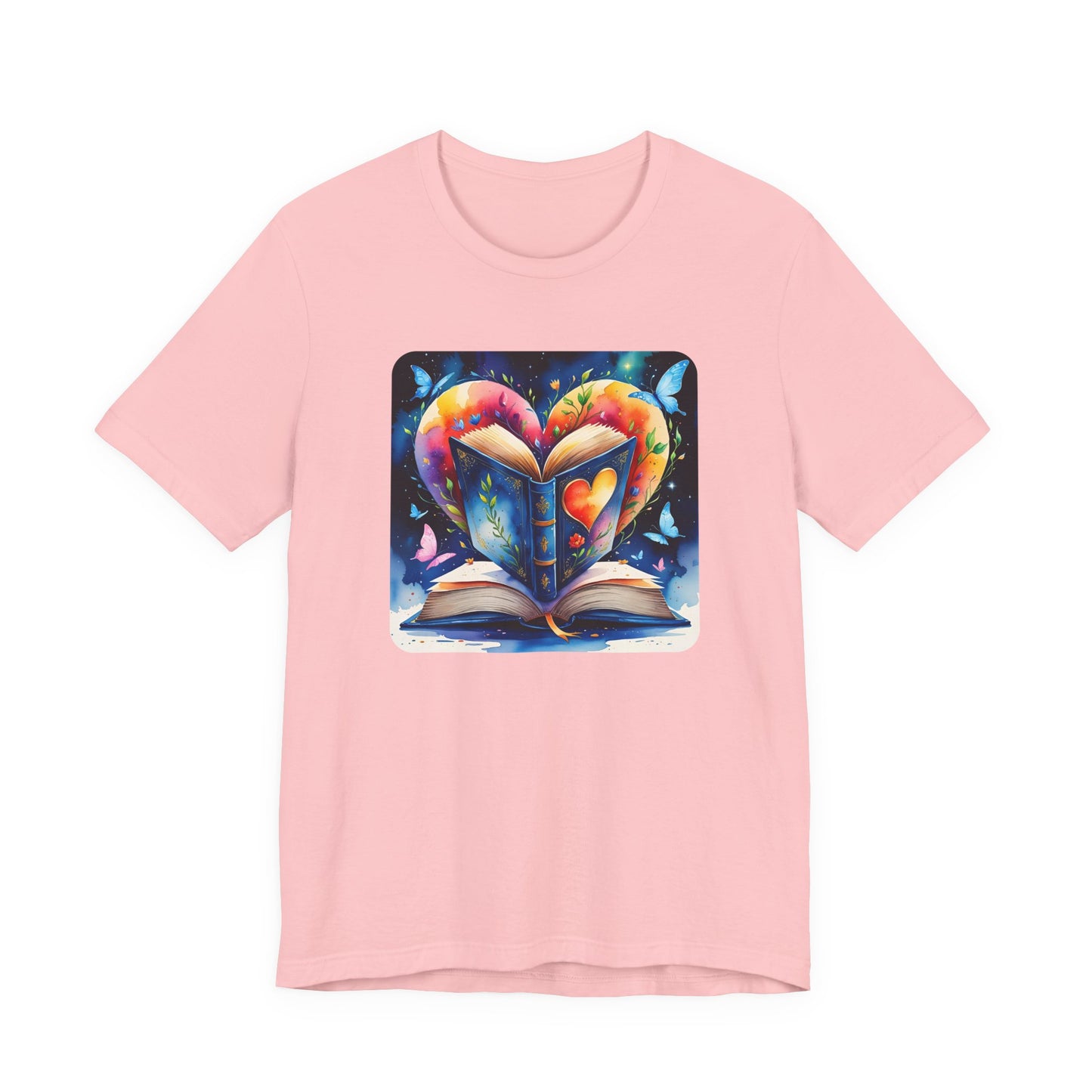 Colorful Book Heart Unisex Tee