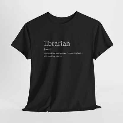 Funny and Sarcastic Librarian Definition Tee Shirt