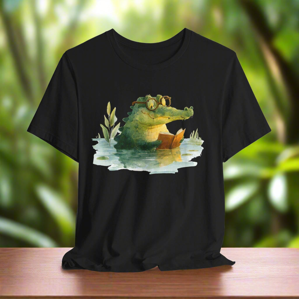 Crocodile Reading Book Tee