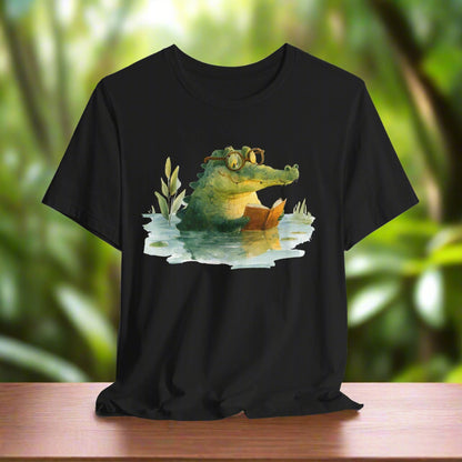 Crocodile Reading Book Tee