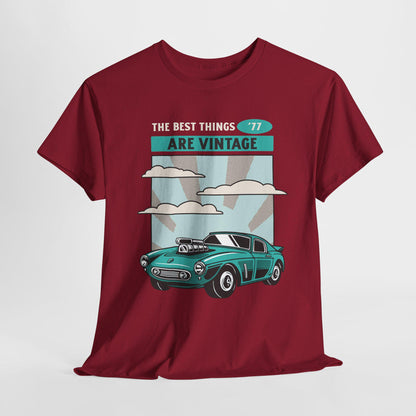 The Best Things Are Vintage Customizable Car Tee