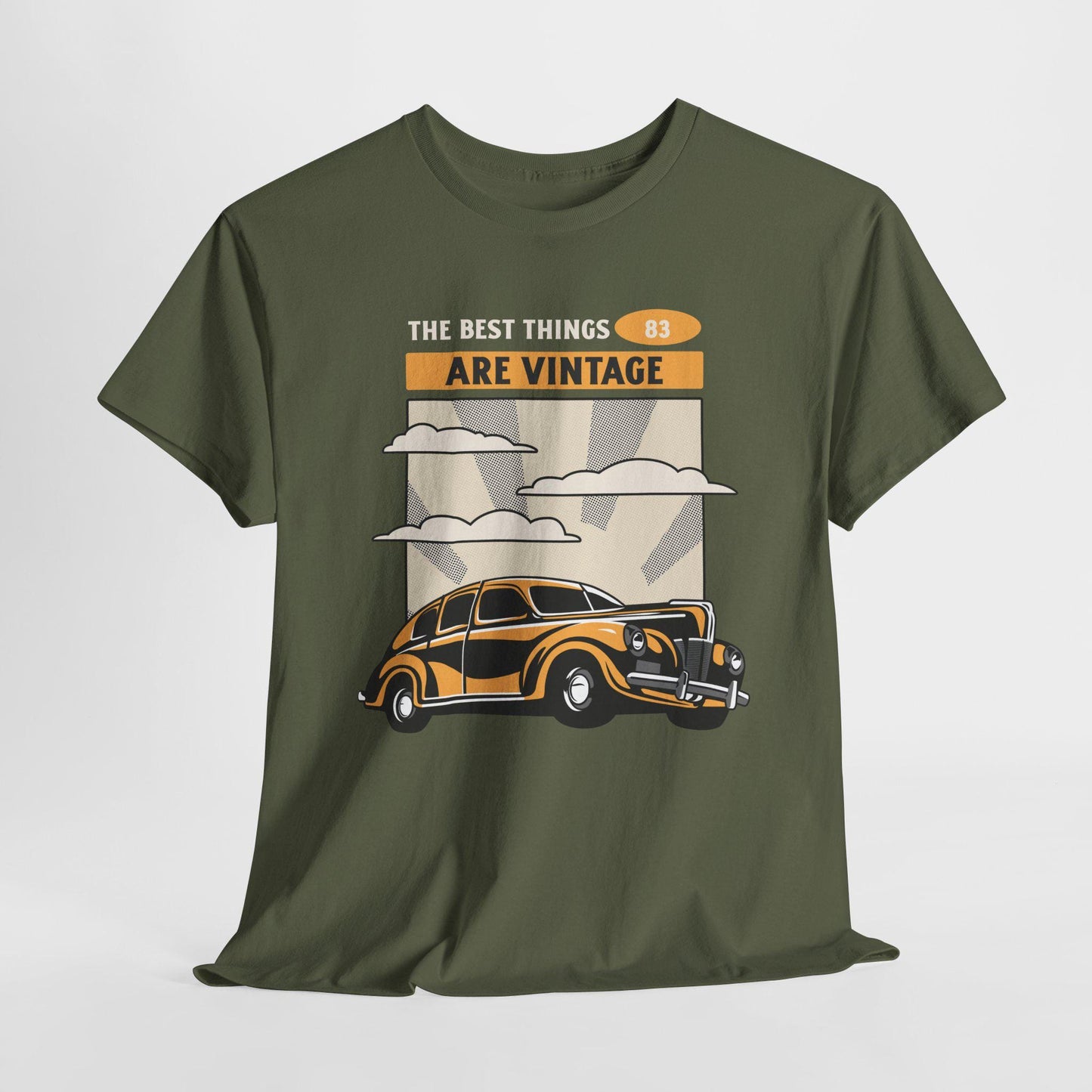 Personalized Vintage Car Heavy Cotton Tee