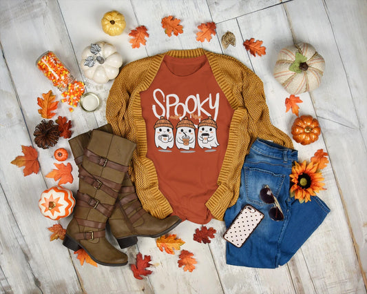 Spooky Playful Halloween Ghosts Tee