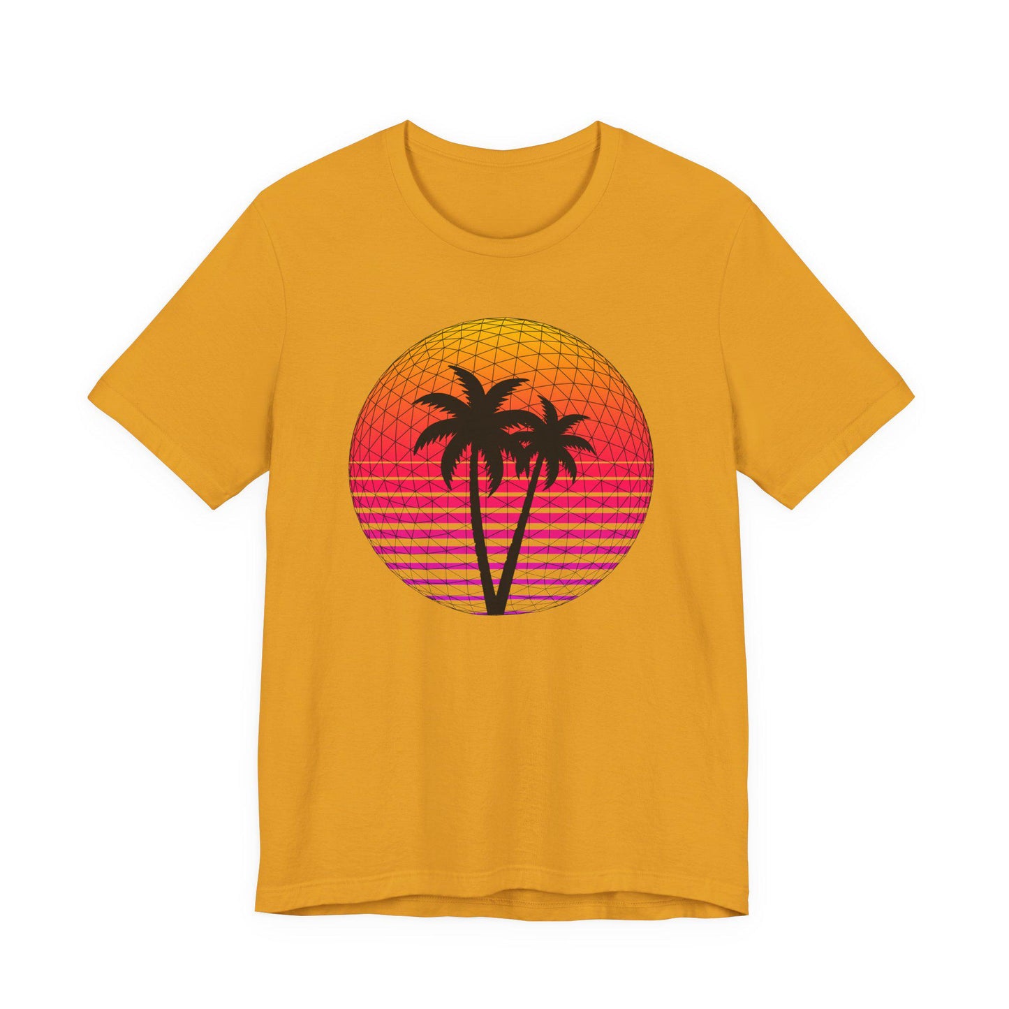 Retro Palm Tree Graphic Tee | Summer Vibes T-Shirt | Synthwave 80s Sun