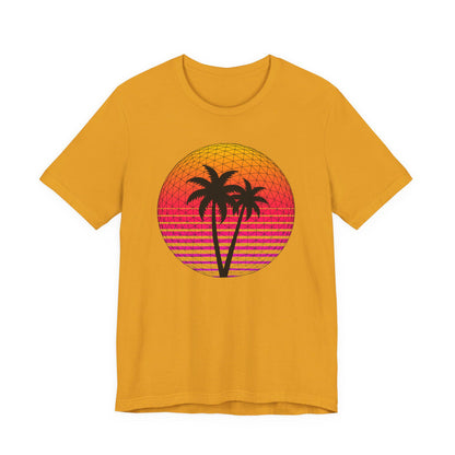 Retro Palm Tree Graphic Tee | Summer Vibes T-Shirt | Synthwave 80s Sun