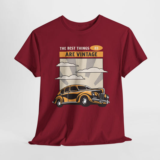 Personalized Vintage Car Heavy Cotton Tee