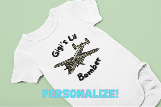 Personalized Infant Onesie with Airplane Theme