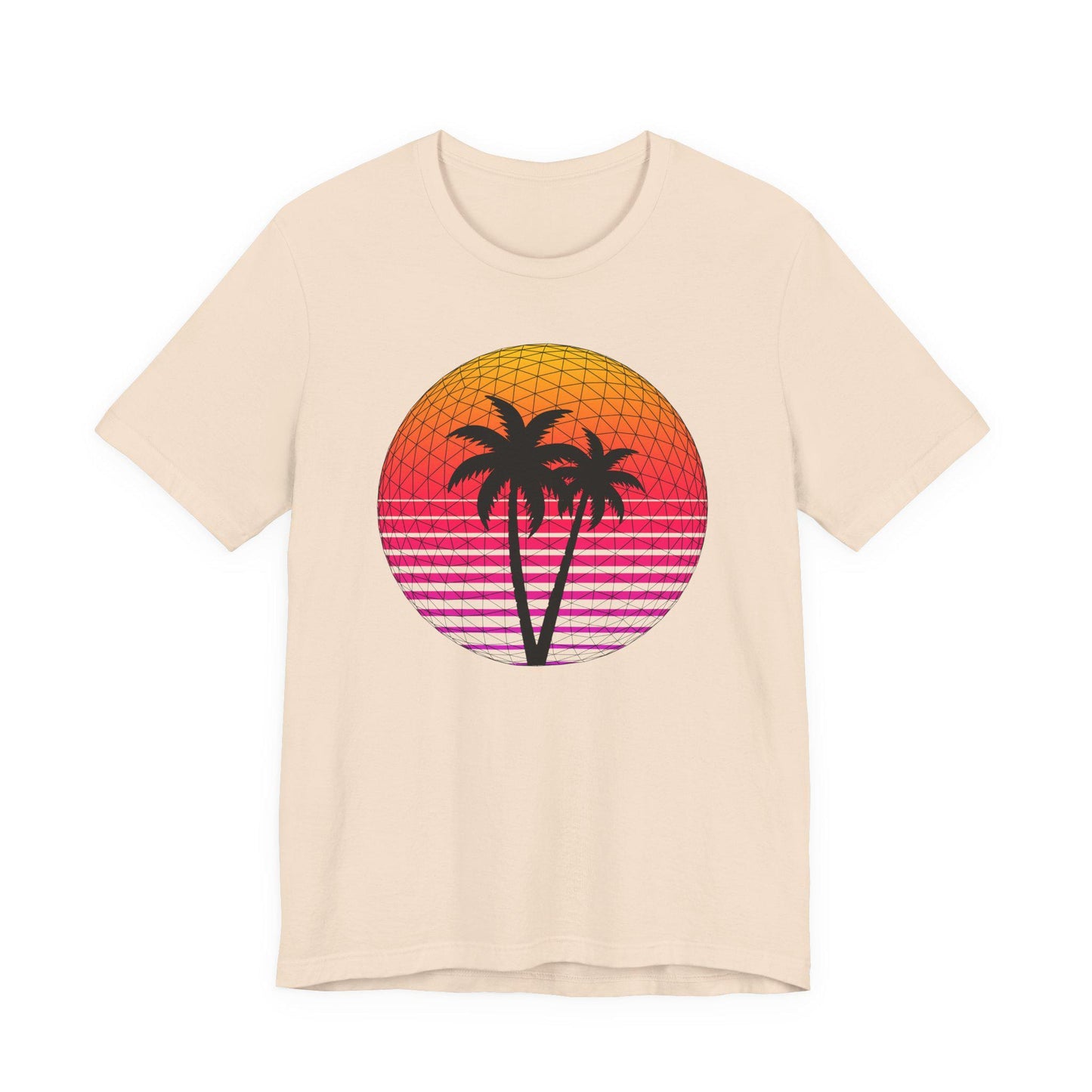 Retro Palm Tree Graphic Tee | Summer Vibes T-Shirt | Synthwave 80s Sun