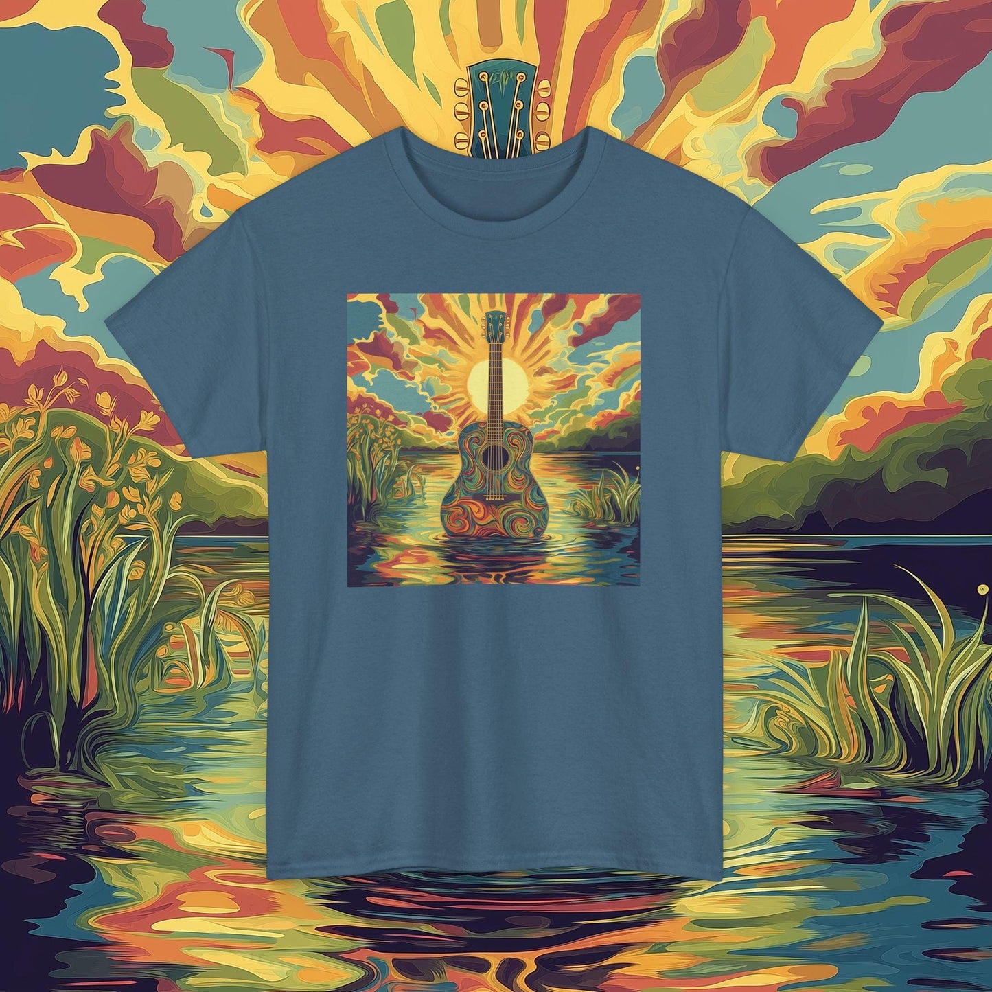 Psychedelic Guitar Unisex Tee for Music Lovers