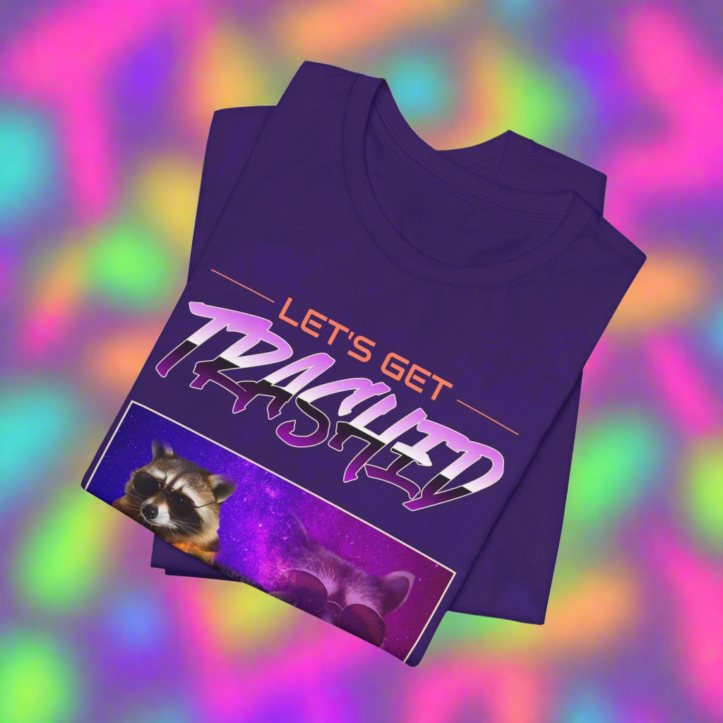 Let's Get Trashed Retro Raccoon Trash Panda Tee