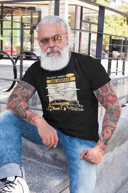 Personalized Vintage Car Heavy Cotton Tee
