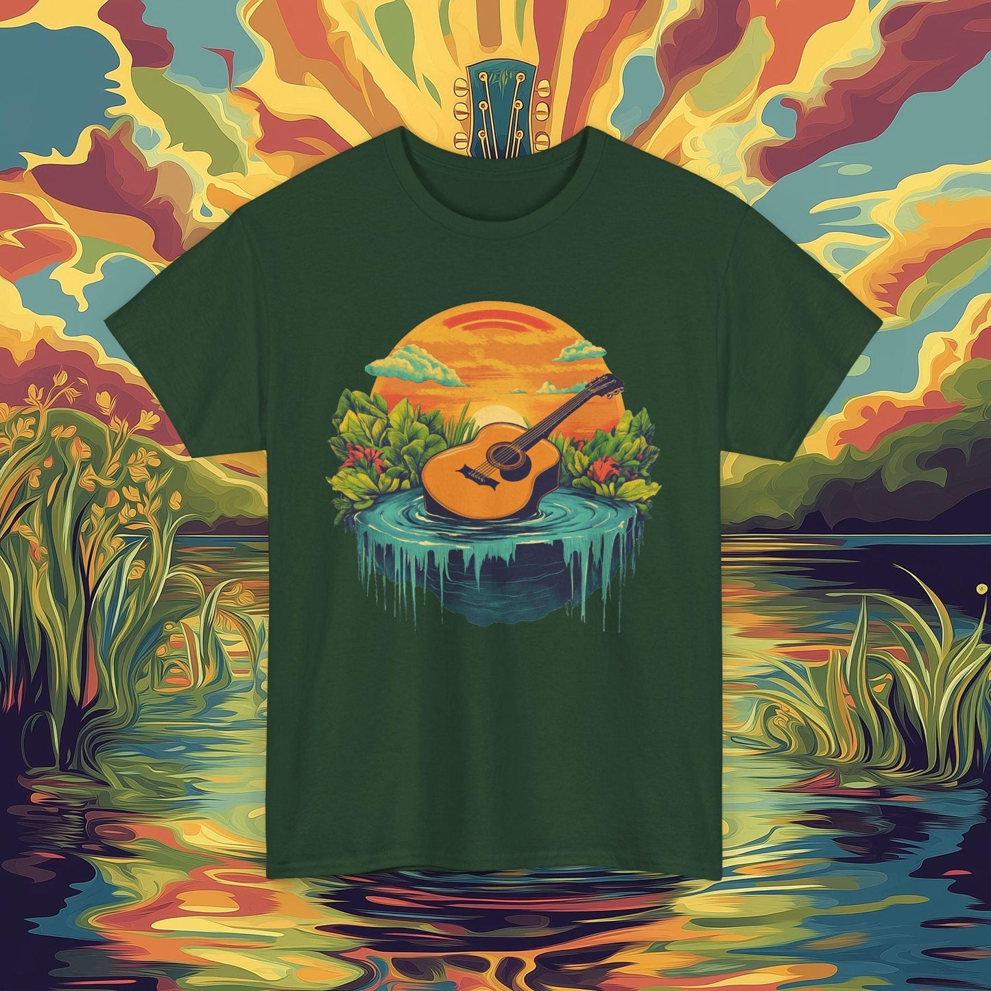 Psychedelic Guitar World Unisex Tee